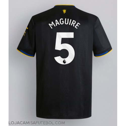 Camisa de Futebol Manchester United Harry Maguire #5 Equipamento Alternativo 2025-26 Manga Curta